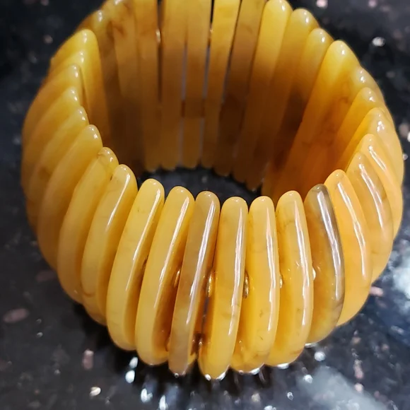 Sassy Jones Zanzibar Bangle Stack Brown Stretch Bracelet - Picture 3 of 8